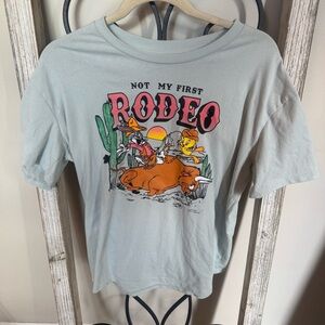 Looney Tunes Rodeo T-Shirt Bugs Bunny Tweety Women’s XL Graphic Tee